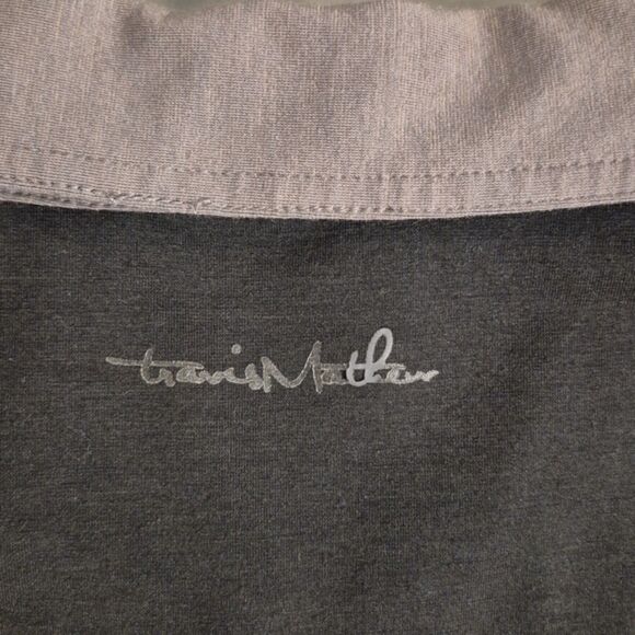 Travis Matthew Polo Shirt Lot of 2 Men L Black Gray Blue Gray Colorblock Stripe - Picture 10 of 12